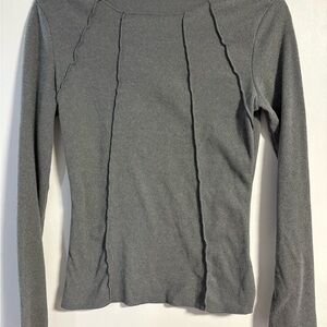 Gray Long Sleeve Women's Top